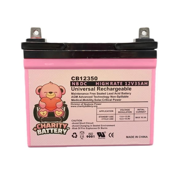 Grass Hopper 225 12V 35Ah SLA Lawn mower Battery by Charity Battery