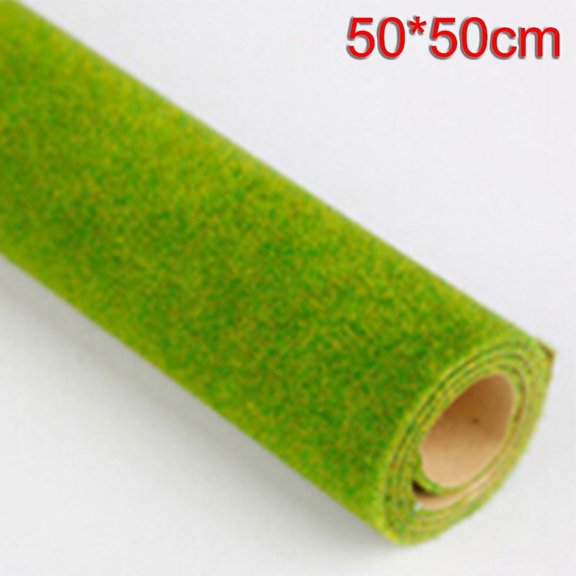 Grass Landscape Mat Roll For Model Railway Scenery, Wargame Dioramas And Sand Table, Paper Material For Easily Landscaping Projects(Green 50 * 50cm)