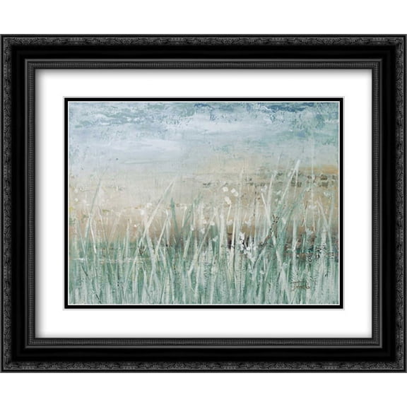 Grass Memories 2x Matted 24x20 Black Ornate Framed Art Print by Pinto, Patricia