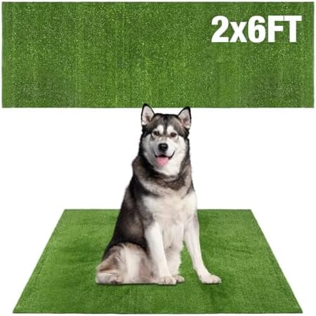 Grass Pad for Dog Large Size - 2FTx6FT, Dog Potty Training Turf, Indoor Outdoor Pets Pee Fake Grass for Balcony Patio Yard