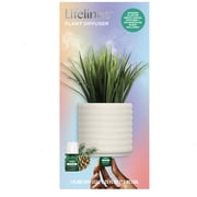 Lifelines Plant Diffuser with ClickWick Essential Oil Blend, Rechargeable & Waterless Aromatherapy Diffuser for Home and Office, Modern Grass Planter