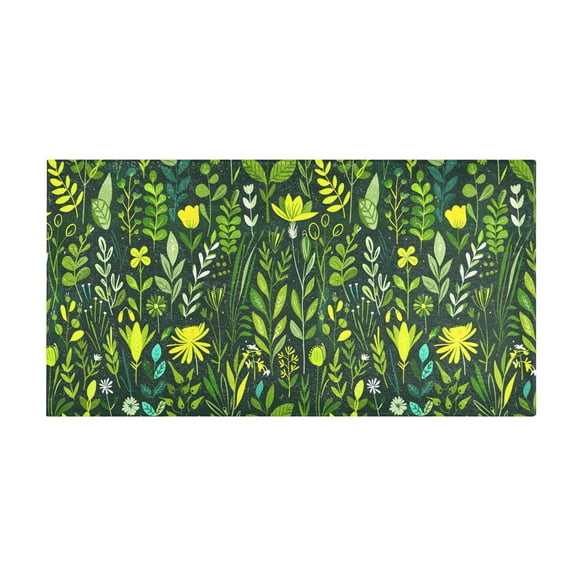 Grass Seamless Bath Mat 39x20 Inch Soft Absorbent Non-Slip Plush Bathroom Rug for Floor