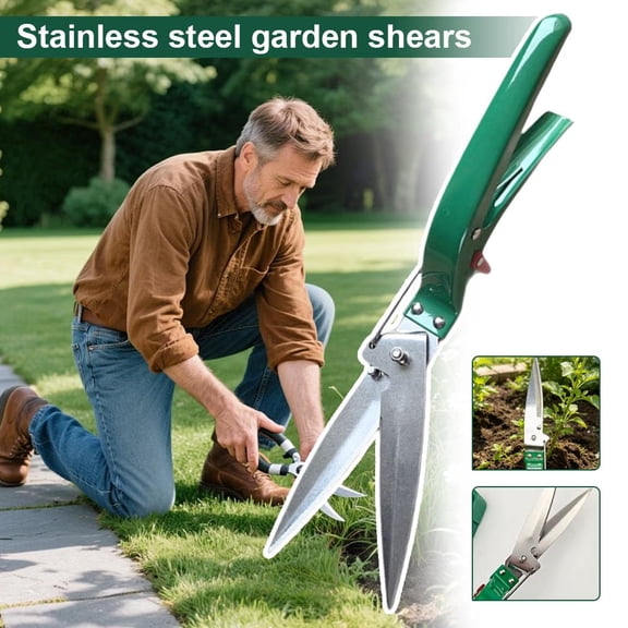 Grass Shears Hand Grass Clippers Manual Grass Cutter Edging Shears for Garden, Lawn Edges
