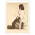 thumbnail image 1 of Grass Skirt Hawaii - Topless Native Girl - from Etchings and Drawings of Hawaiians - Vintage Drypoint Etching by John Melville Kelly c.1928 - Master Art Print (Unframed) 9in x 12in, 1 of 4