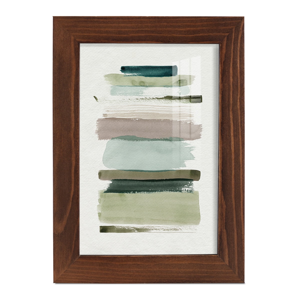 Grass Stains I - Framed Print w/glass - Chestnut