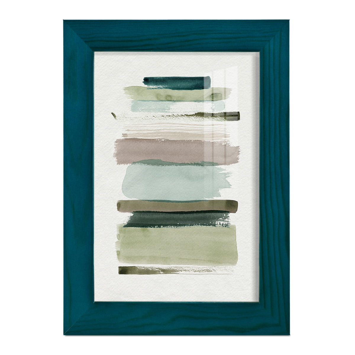 Grass Stains I - Framed Print w/glass - Ocean Blue