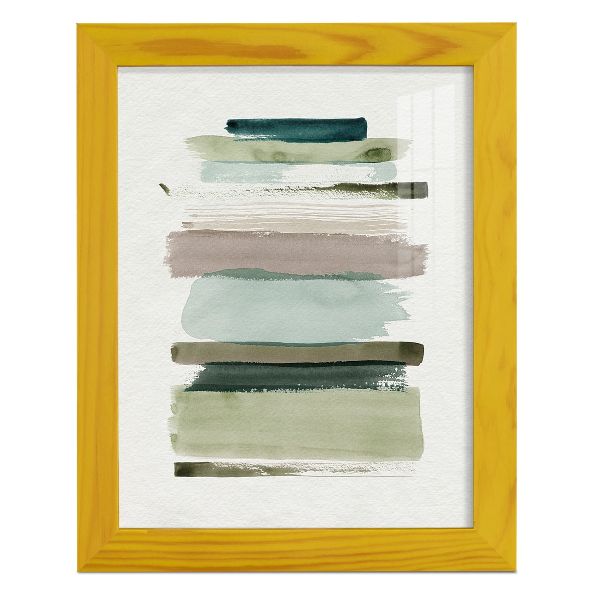 Grass Stains I - Framed Print w/glass - Sunflower Yellow