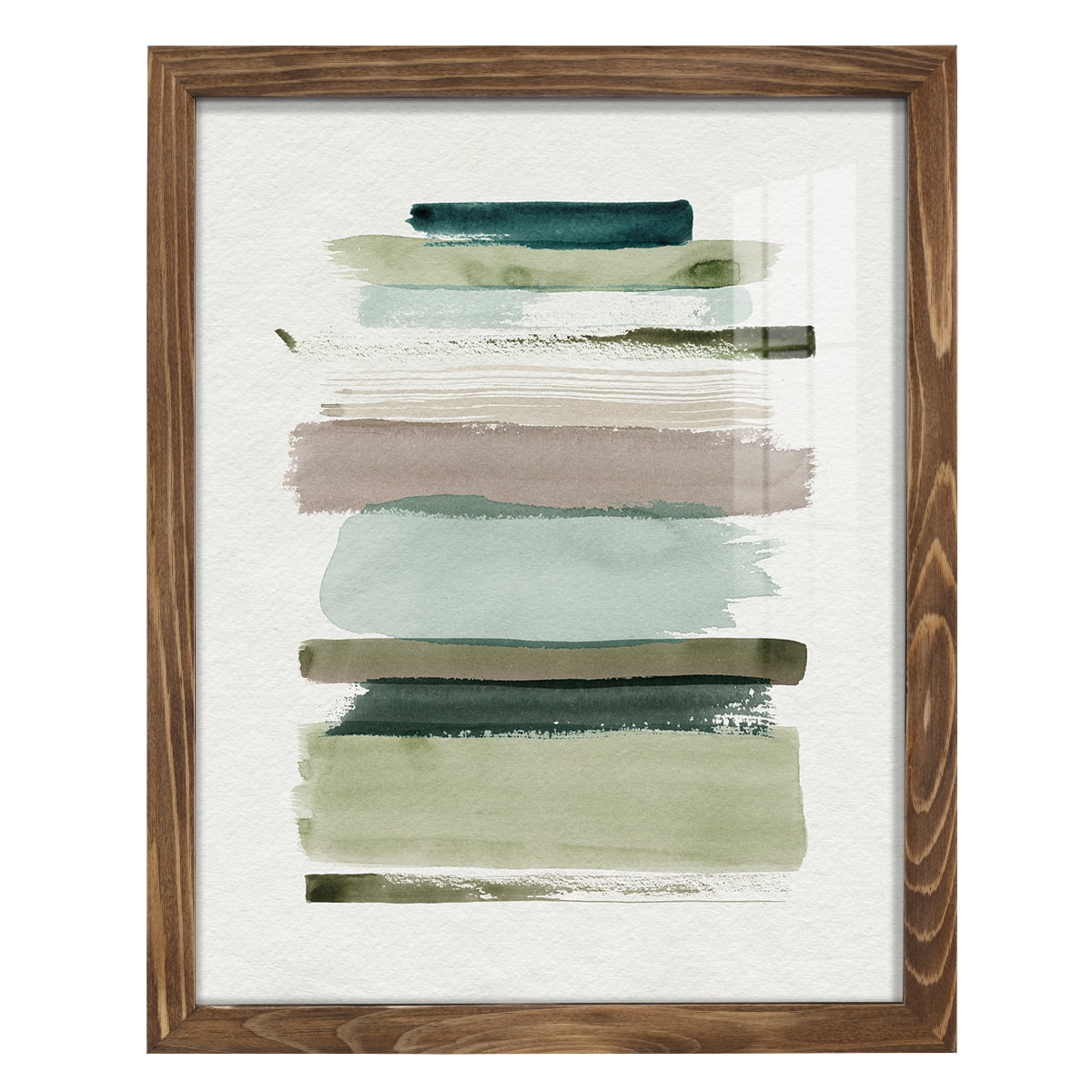Grass Stains I - Framed Print w/glass - Walnut