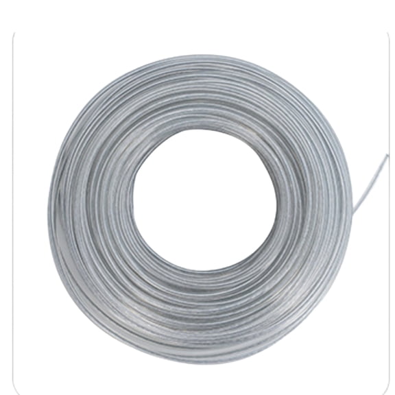 Grass Strimmer Line,131Ft Thread for Cutting Grass Nylon Steel String Trimmer Spool 3.0mm Round Wire for Garden Trimmers (Grey)