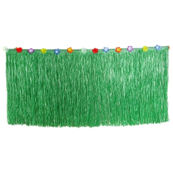Grass Table Skirt Summer Rustic Outdoor for Graduation Party Garden Ceremony Green S