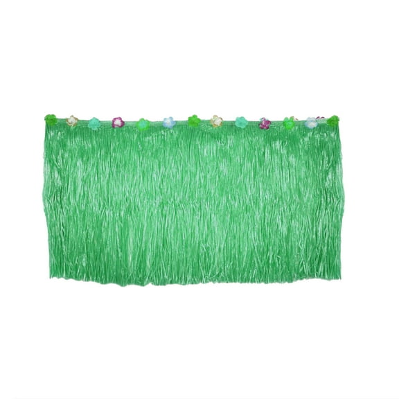 Grass Table Skirt, Tropical Party Decorations, Hawaiian Luau Party Favors, Waterproof Synthetic Grass for Summer Beach Themed Events