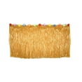 thumbnail image 1 of Grass Table Skirt, Tropical Party Decorations, Hawaiian Luau Party Favors, Waterproof Synthetic Grass for Summer Beach Themed Events, 1 of 9