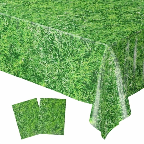 Grass Tablecovers (2), Mining Birthday Supplies, Luau And Summer Parties, Easter