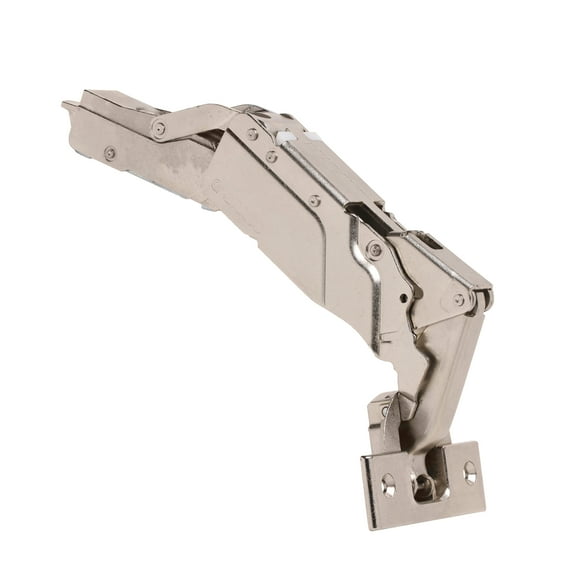 Grass Tiomos 160 Degree Opening Hinge, Full Overlay Self Closing Screw-on Cabinet Hinge, Nickel-Plated, 6-Pack