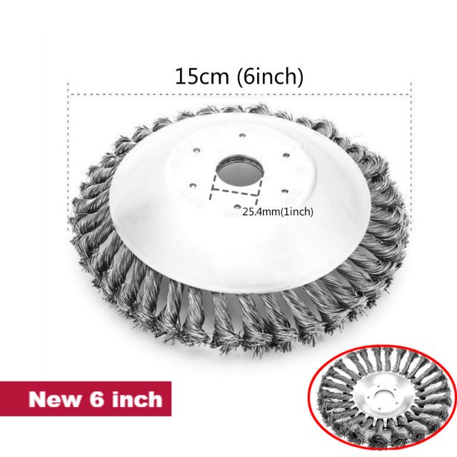 Grass Tray Weeding Wheel for Lawnmower 8/6 inch Steel Wire Grass