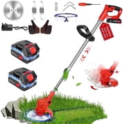 Weed Eaters Cordless, Tanbaby 3-in-1 Battery Powered, 6 inch Grass Trimmer & String Trimmer/Edger Kit for Lawn Garden Trimming