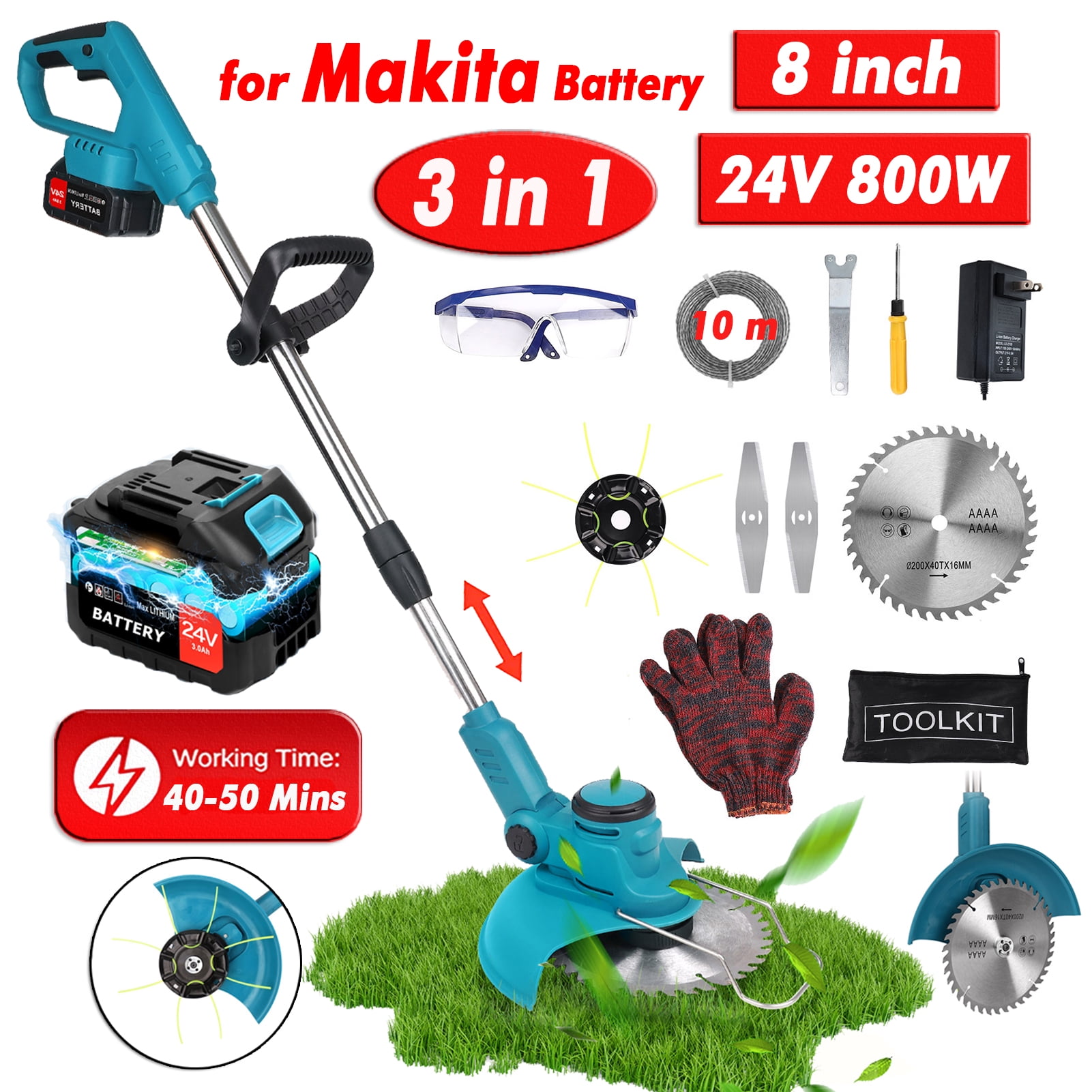 3 In 1 Cordless Grass Trimmer Battery – itoolmax