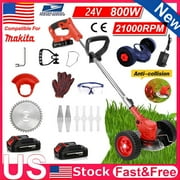 Grass Trimmer Cordless Electric Weed Eaters Weed Trimmer,Weed Lawn Edge Trimmer,Mower with Upgraded Wheels