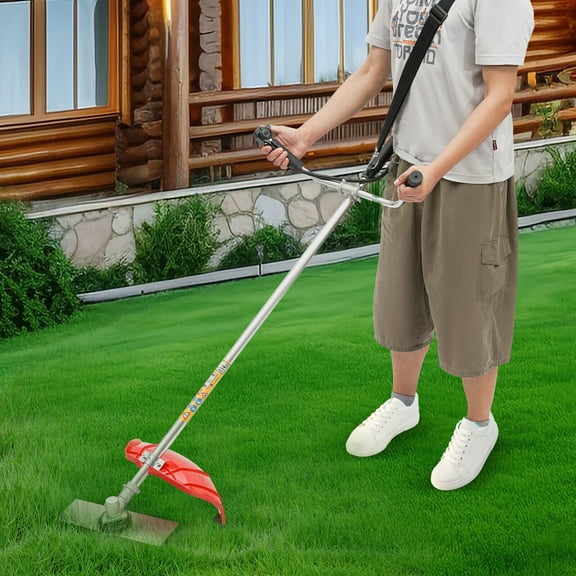 Grass Trimmer/Edger+4-stroke Engine 2in1, 4-stroke Engine Powered Grass Trimmer,Mini-Mower for Lawn Care and Yard Work