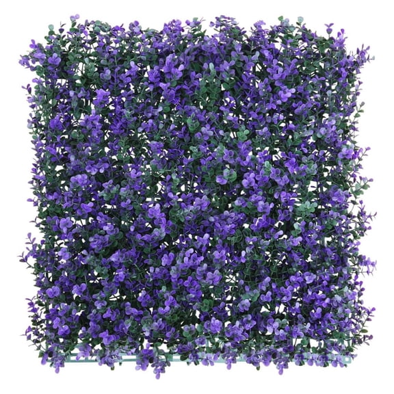 Grass Wall Panel 20'x20', 9Packs Artificial Greenery Wall Backdrop Faux Fence Privacy Screen Fake Hedge Topiary Boxwood Décor for Indoor Outdoor, Lavender