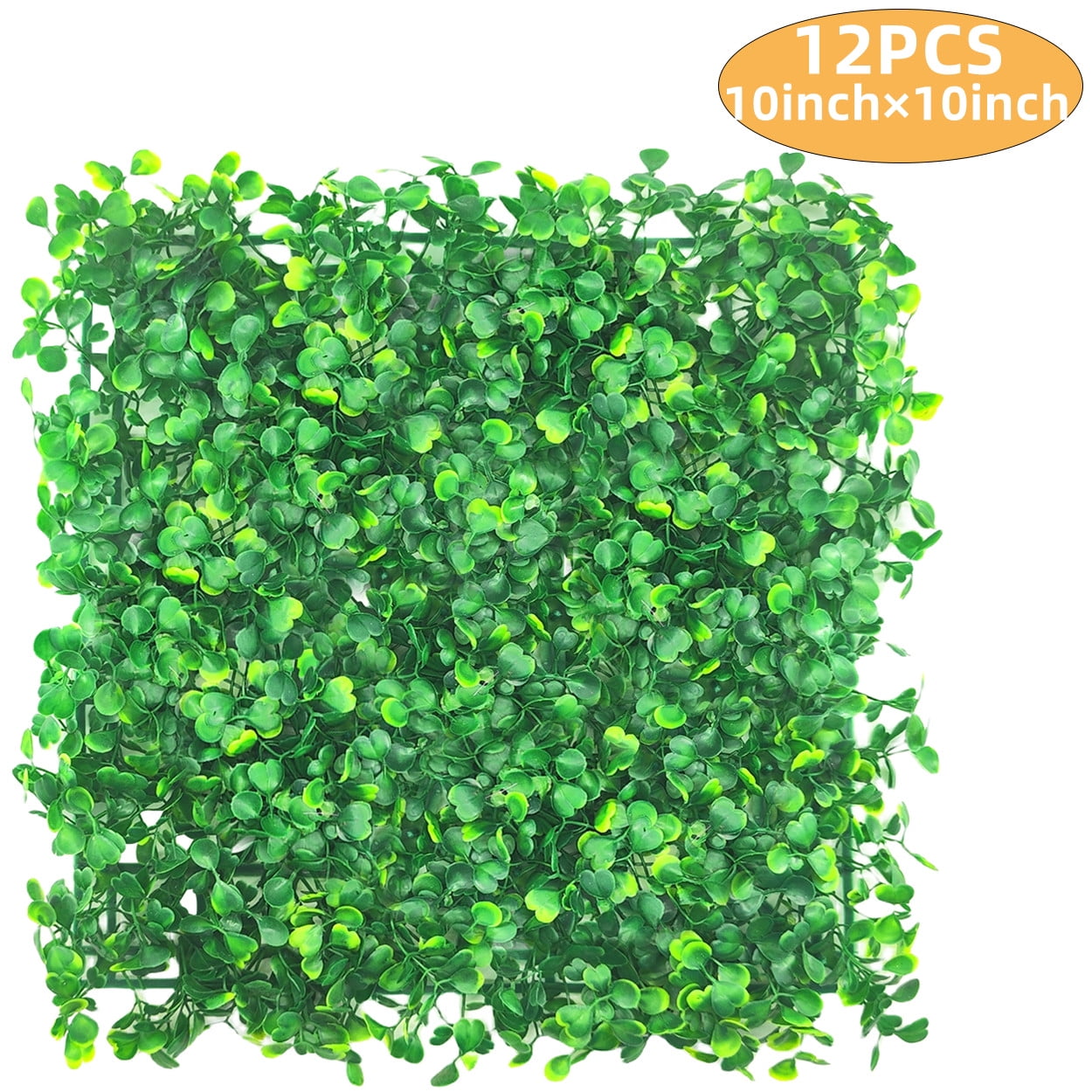 Grass Wall Panels, Boxwood Faux Green Wall Panels 10"x 10" (12pcs