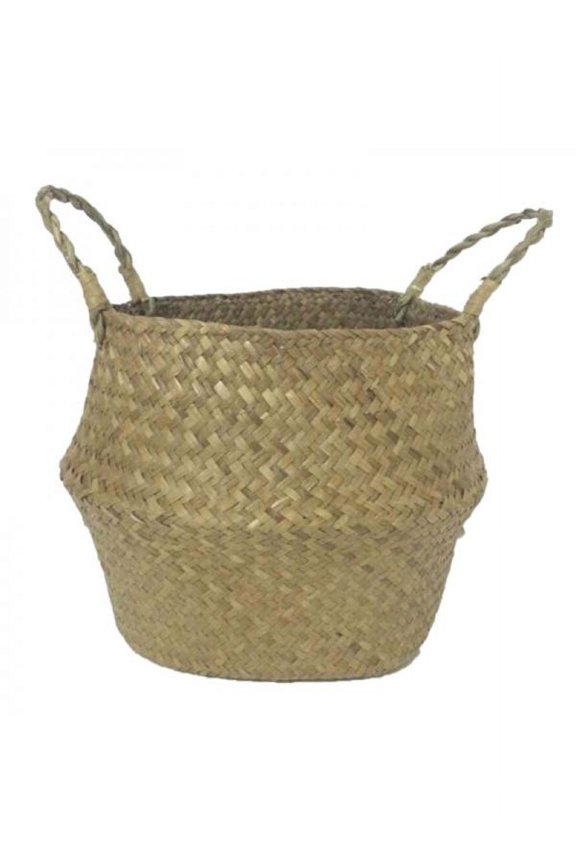 Grass Woven Basket Seagrass Basket Pot Laundry Clothes Organizer Basket New