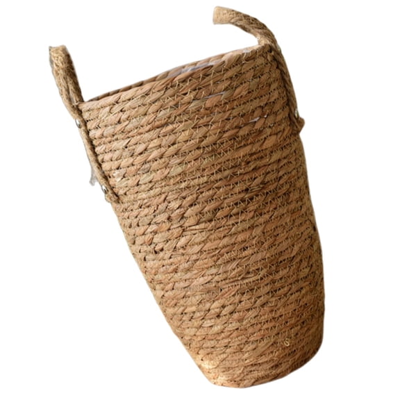 Grass Woven Flower Basket Flowers Hanging Plant Pots Outdoor Vase Bride