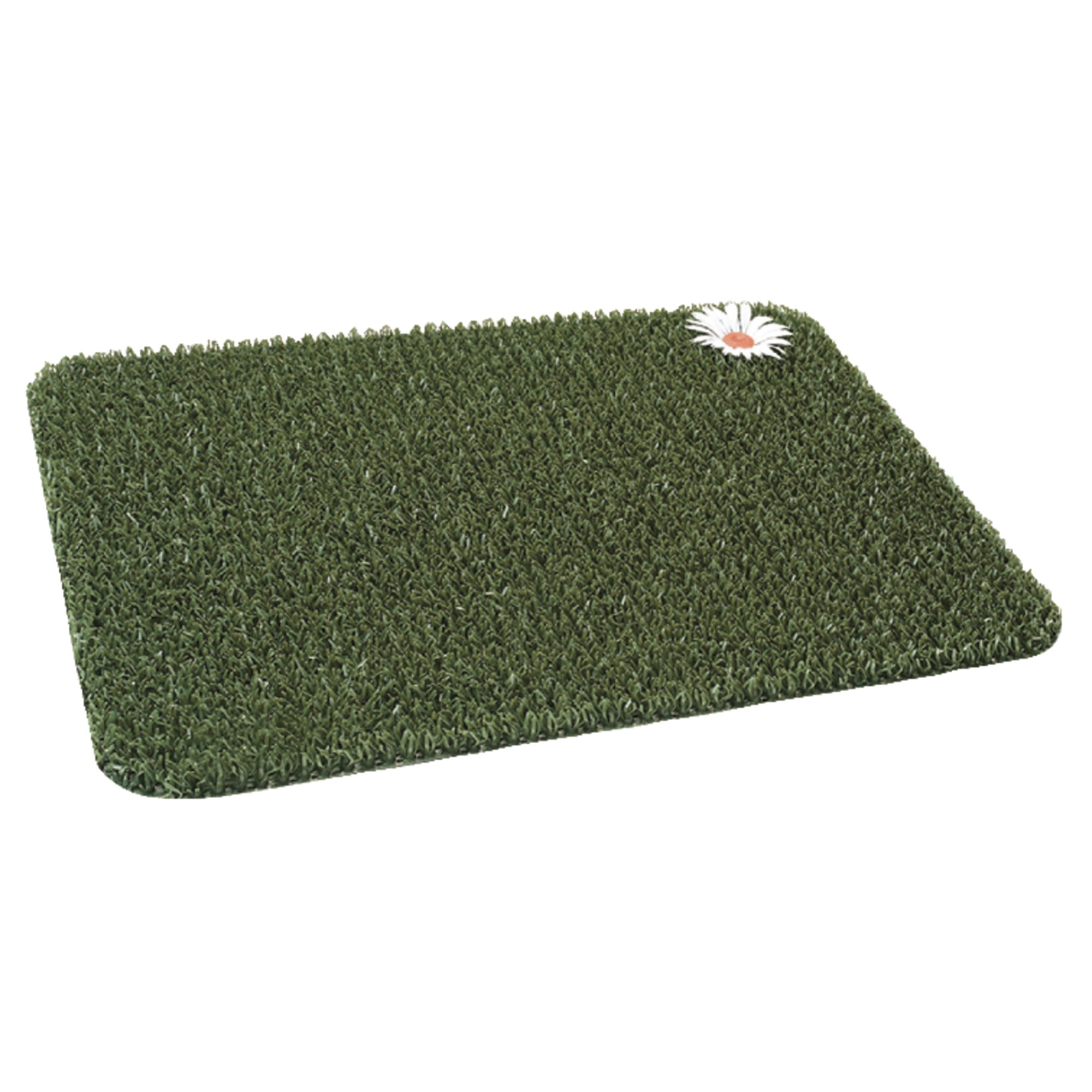 Grassworx, Door Mat, 18 in. W x 24 in. L Green Daisy AstroTurf