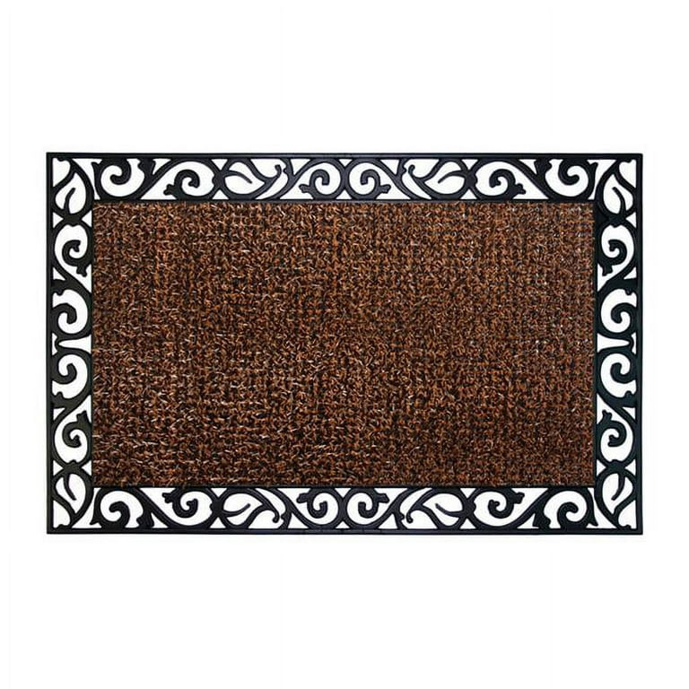 GrassWorx Clean Machine 24 in. W X 36 in. L Brown Wrought Iron AstroTurf  Door Mat