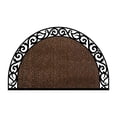 thumbnail image 1 of GrassWorx Wrought Iron 24 in. W X 36 in. L Brown Halfmoon Polyethylene/Rubber Door Mat, 1 of 3