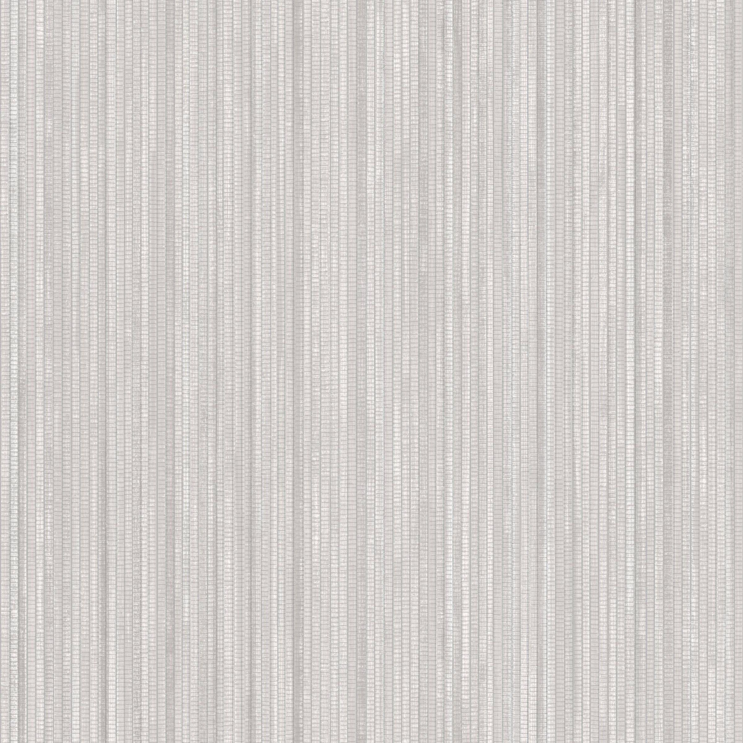 Gray and Silver Textured Grasscloth Peel and Stick Wallpaper
