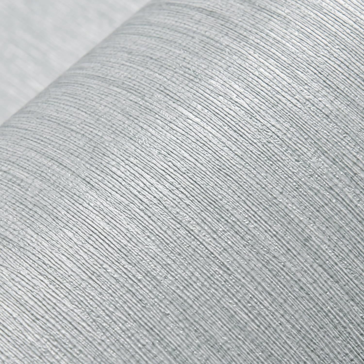 Grasscloth Wallpaper Peel and Stick 20.9in X 393in Fabric Contact Paper Wall Paper Textured Wallpaper Vertical Stripes Look Self-Adhesive Thick Vinyl Embossed (Gray)