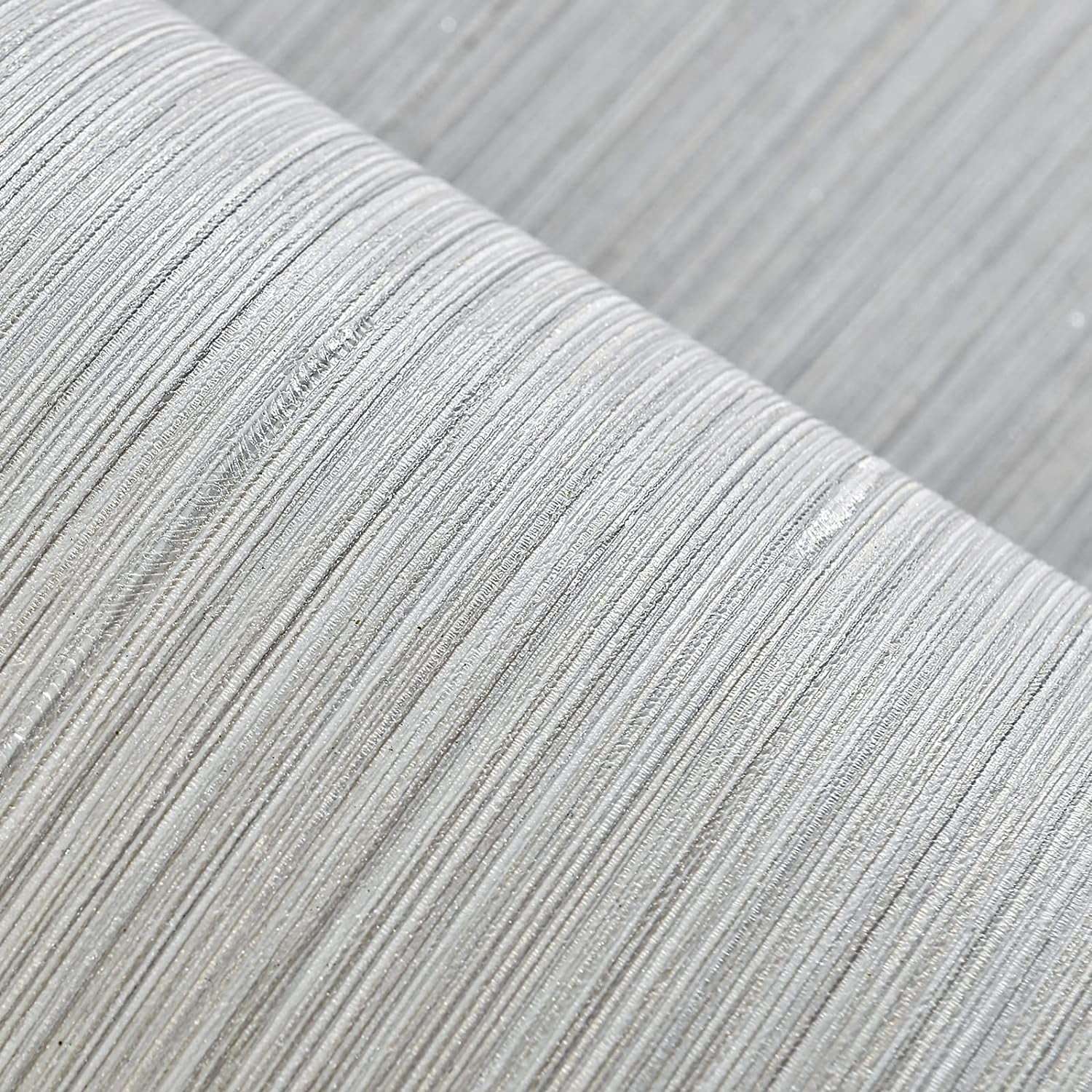 Grasscloth Wallpaper Textured 24in X 393in Fabric Contact Paper Wall Paper Textured Linen Peel and Stick Self-Adhesive Thick Vinyl Embossed Film Wallpaper (Beige Grey)