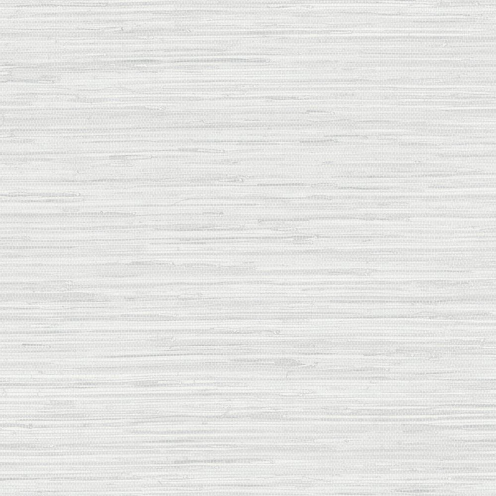 Grey Embossed Grasscloth Pre-pasted Vinyl Wallpaper