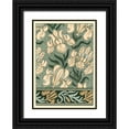 thumbnail image 1 of Grasset 24x32 Black Ornate Wood Framed with Double Matting Museum Art Print Titled - Garden Tapestry II, 1 of 4