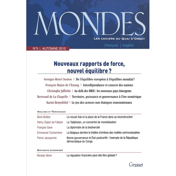 Grasset Mondes n5 - Les cahiers du Quai d'Orsay, (Paperback)