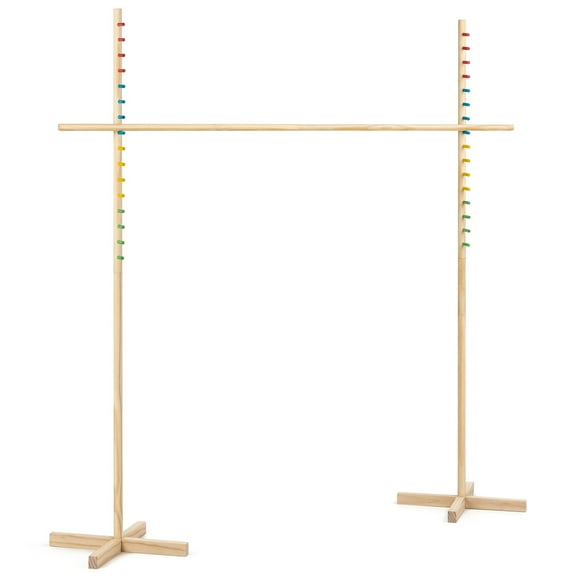 Grasshopper Games: Limbo - Classic Game, Wood Set, Test Flexibility & Balance, In-Outdoor Play, Travel Bag, Party & Backyard Activity, Family Age 3+