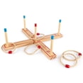 thumbnail image 1 of Grasshopper Games: Ring Toss - Classic Throwing Game, Wood Set, 5 Stumps & Hoops, Indoor-Outdoor Play, Travel Bag, Party-Backyard Activity, Family Age 3+, 1 of 8