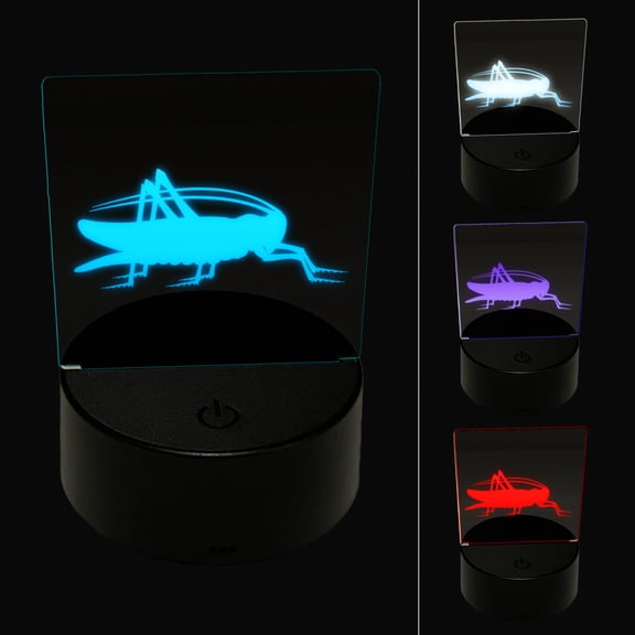 Grasshopper Insect Solid LED Night Light Sign 3D Illusion Desk Nightstand Lamp