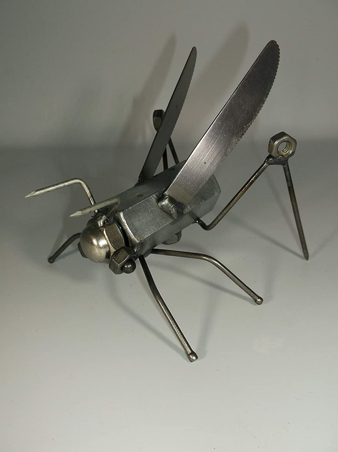 Grasshopper Metal Sculpture, Metal Garden Art