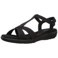 thumbnail image 1 of Grasshoppers Women's Rose Flat Sandal, Black, 8.5 W US, 1 of 8