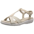 thumbnail image 1 of Grasshoppers Women's Rose Flat Sandal, Stone/White Stripe, 11 M US, 1 of 8