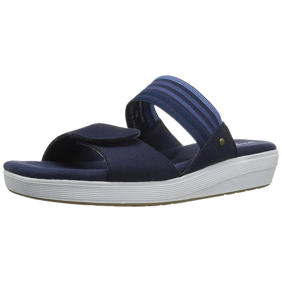 Grasshoppers Women's Springy Flat Sandal, Peacoat Navy, 6 M US