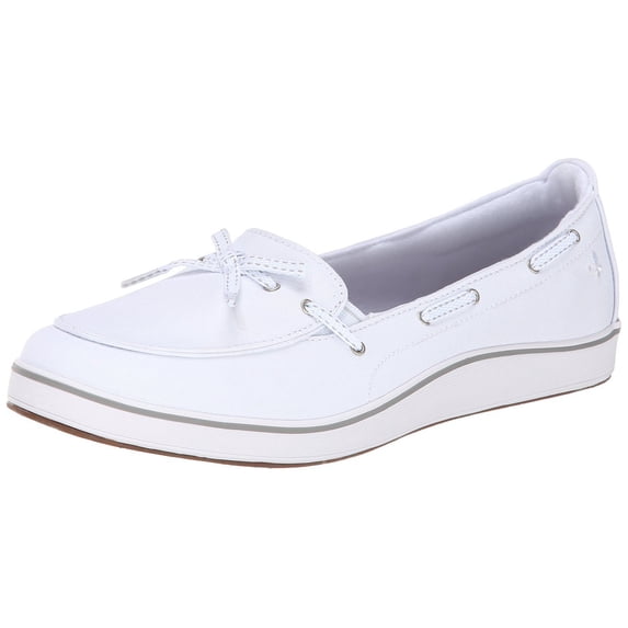 Grasshoppers Women's Windham Slip-On, White, 6.5 M US