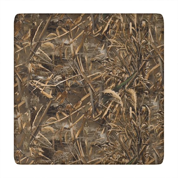 Grassland Camo Brown Plants Pattern Square Fitted Tablecloth with Elastic Edge,Square Table Cover,Washable Elastic Table Cover for Home Kitchen Party Decor 34"x34"