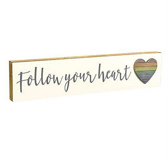Grasslands Road 474788 Love is Love"Follow Your Heart" Plaque, 18-inch Length, MDF