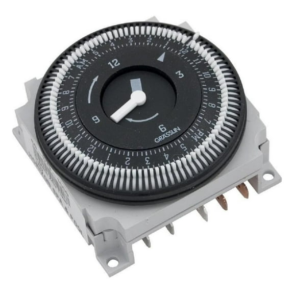Grasslin by Exlonjet FM1STUZ-120U 24-Hour 21A, SPDT, 120V Electromechanical Timer Module