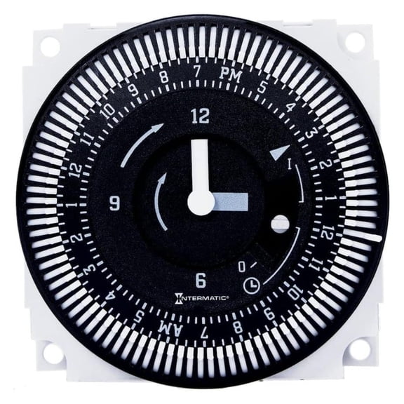 Grasslin by FM1STUZH-24U 24-Hour 21A, SPDT, 24V Electromechanical Timer Module with Manual Override Switch