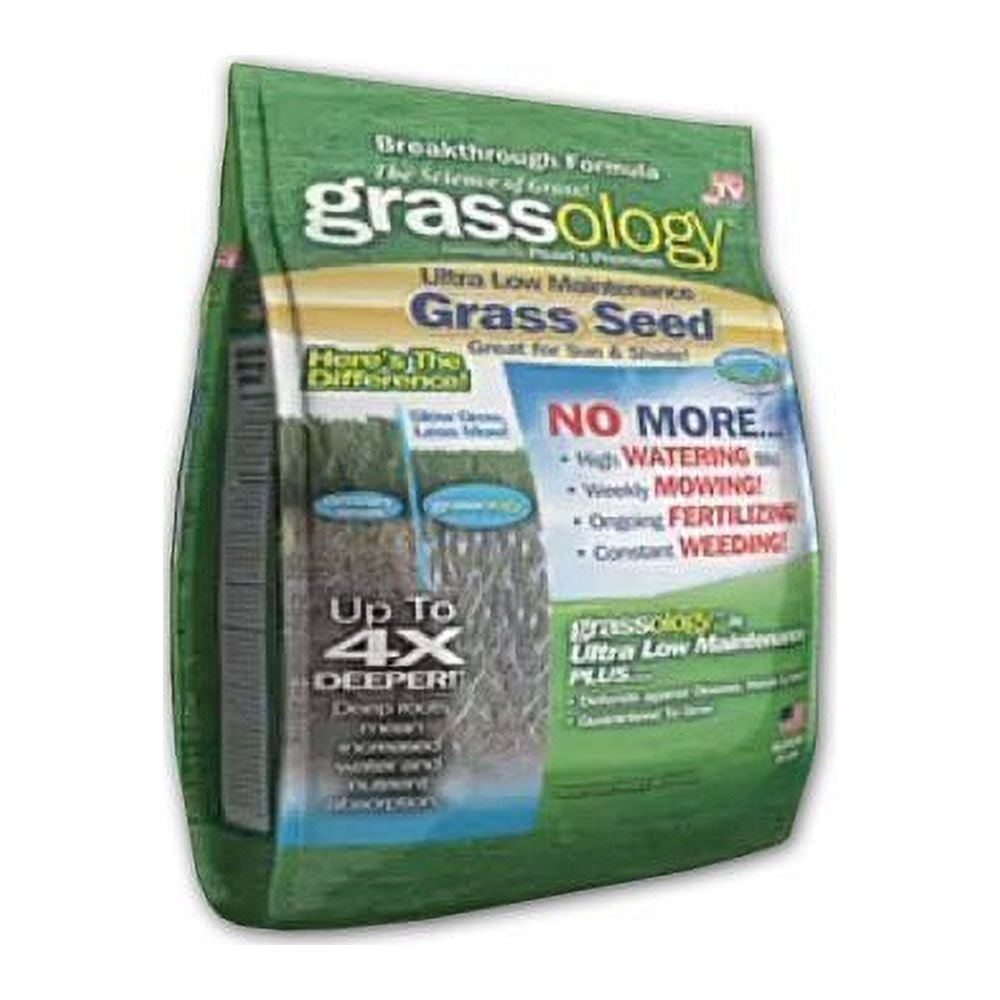 Grassology Ultra Low Maintenance Grass Seed 3lbs PackageQuantity: 1 Outdoor, Home, Garden, Supply, Maintenance