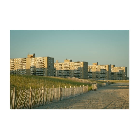 Grassy Dunes at Rockaway Beach, Queens - Queens New York Photography Unframed Wall Art Print 8 x 12 inches